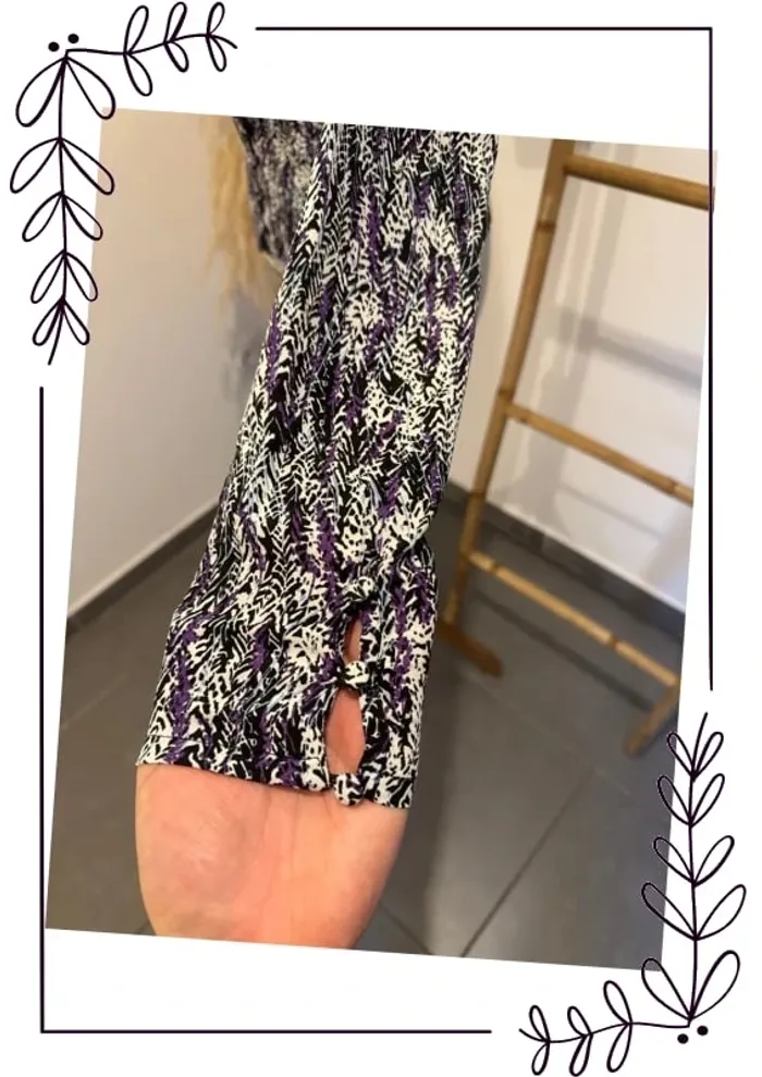 Blouse manches longues fluide forme portefeuille - photo numéro 6