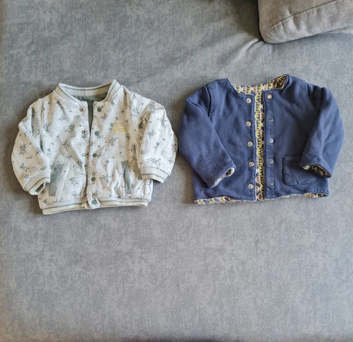 Lot de 2 vestes réversible 12 mois - photo numéro 2