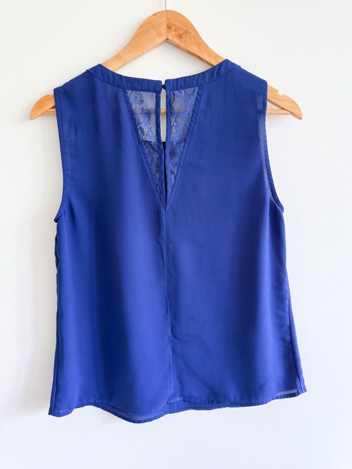 Blouse bleu roi camaïeu taille 36 S - photo numéro 3