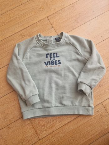 Sweat léger vert d'eau garçon 36 mois Kiabi