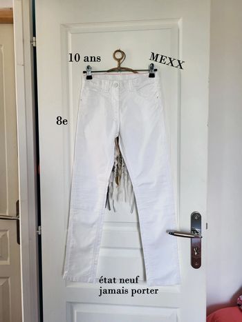Pantalon blanc Mexx état neuf 10 ans