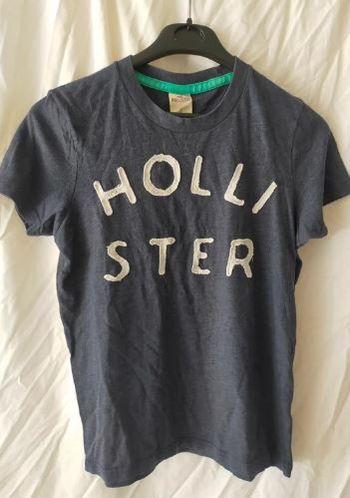 Tee-shirt bleu/gris chiné, taille S·Bon état·Hollister