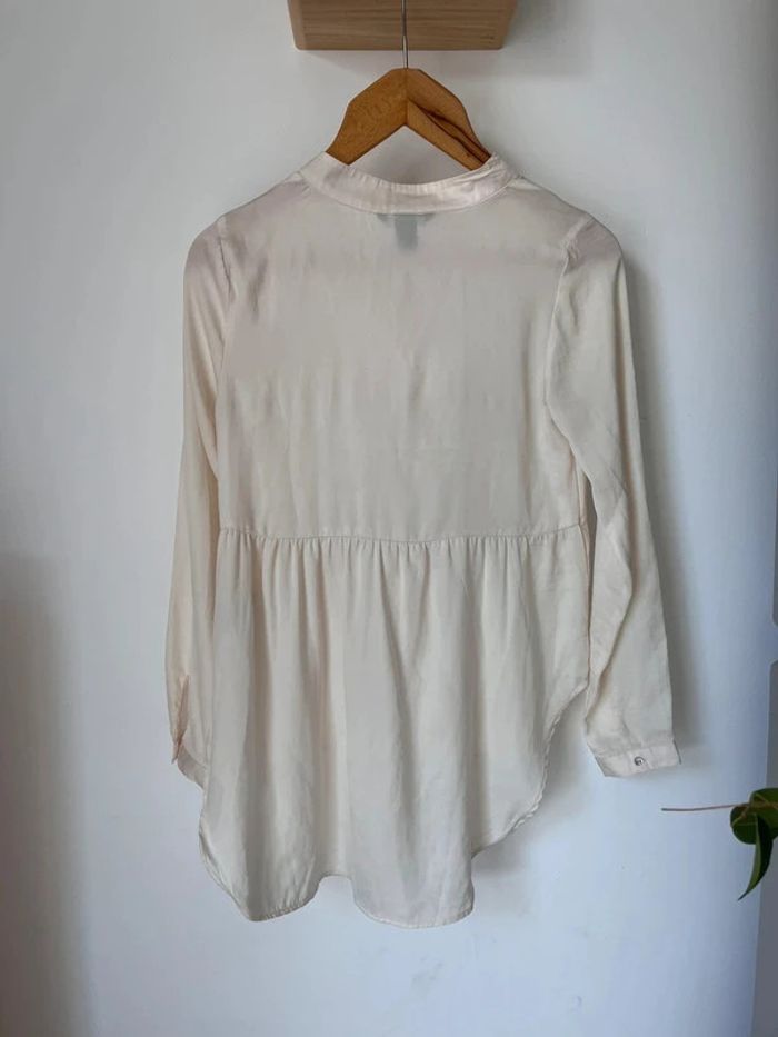 Blouse satiné beige H&M 34 - photo numéro 3