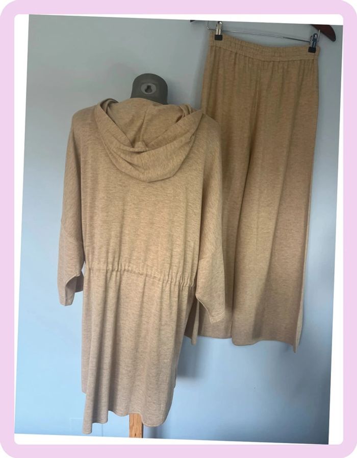 Ensemble 3 pièces Interdee – Taupe clair M/L – Débardeur, gilet capuche, pantalon fluide - photo numéro 10