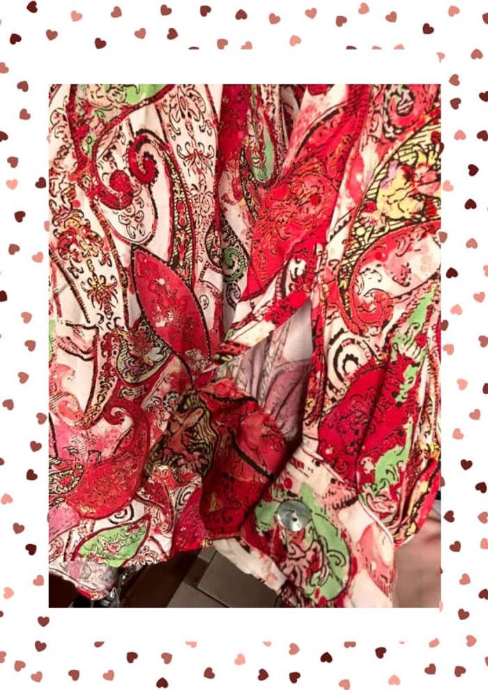 Tunique rouge April Vintage taille unique - photo numéro 3