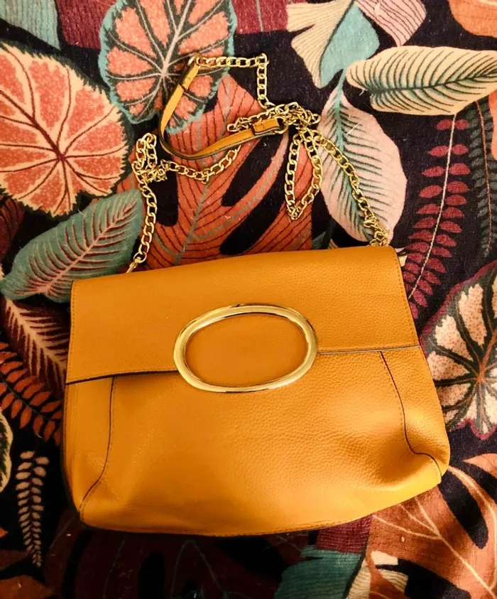 💛🍁Sac bandoulière Parfois jaune ocre doré automnal Crossbody bag golden ochre for autumn 🍁💛 - photo numéro 3