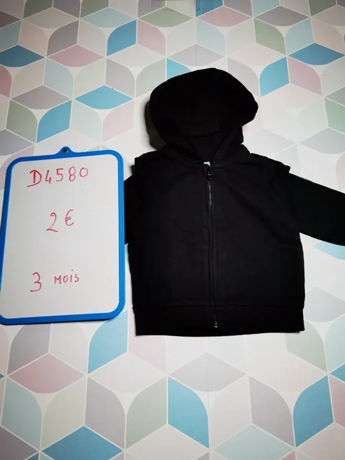 D4580 - veste zippée garçon 3 mois