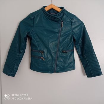 Veste verte en simili 8ans