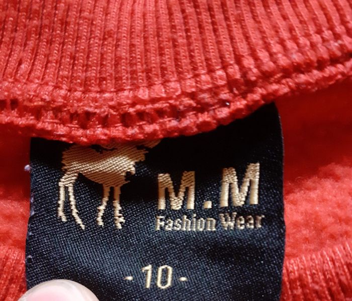 Sweatshirt rouge - 10 ans - photo numéro 3