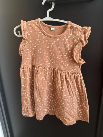 Robe marron à dessin zeeman 86 cm