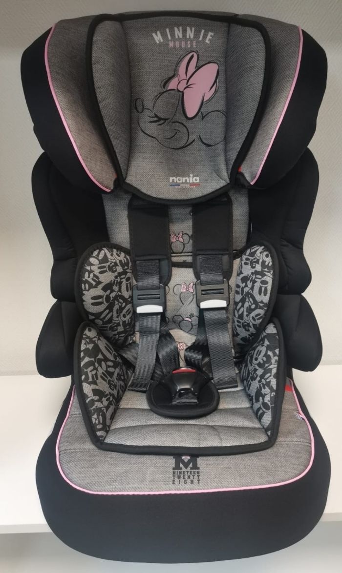 Siège auto rehausseur évolutif luxe beline Minnie