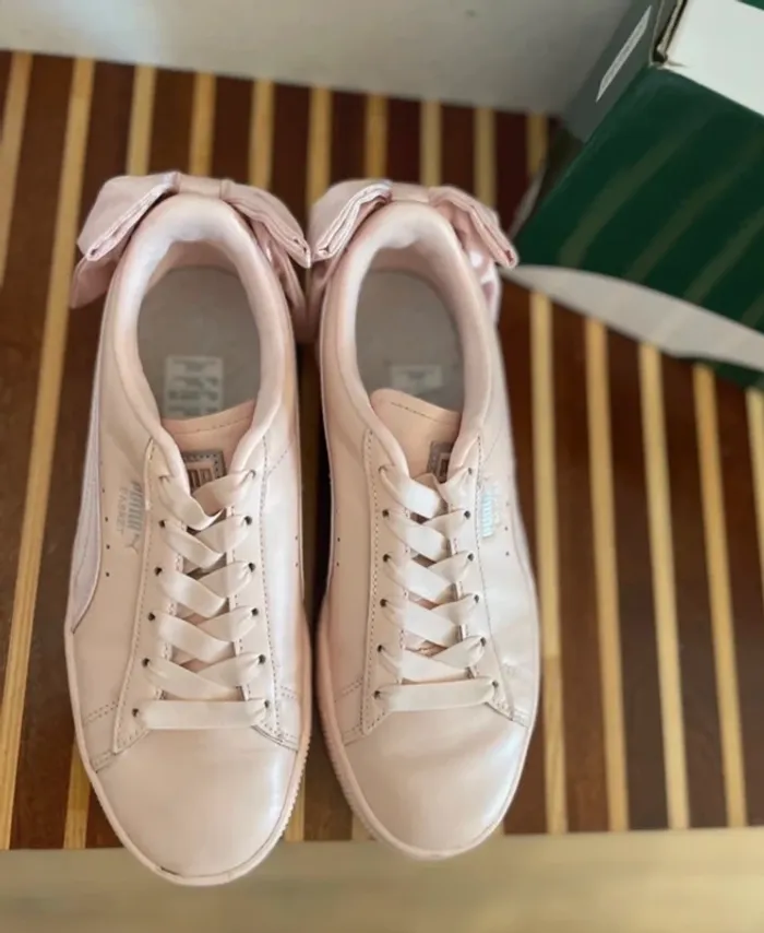 Puma chaussures basket en cuir, rose, femme pointure 37 - photo numéro 8