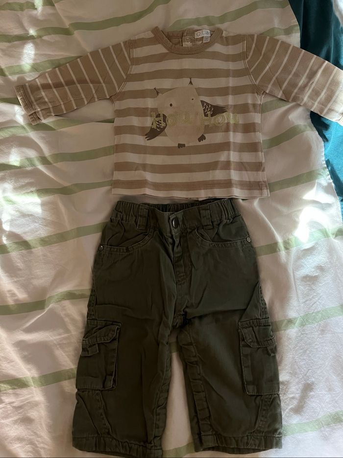 Lot  garçon 6mois deux tenues Lulu castagnette Kiabi quechua - photo numéro 4