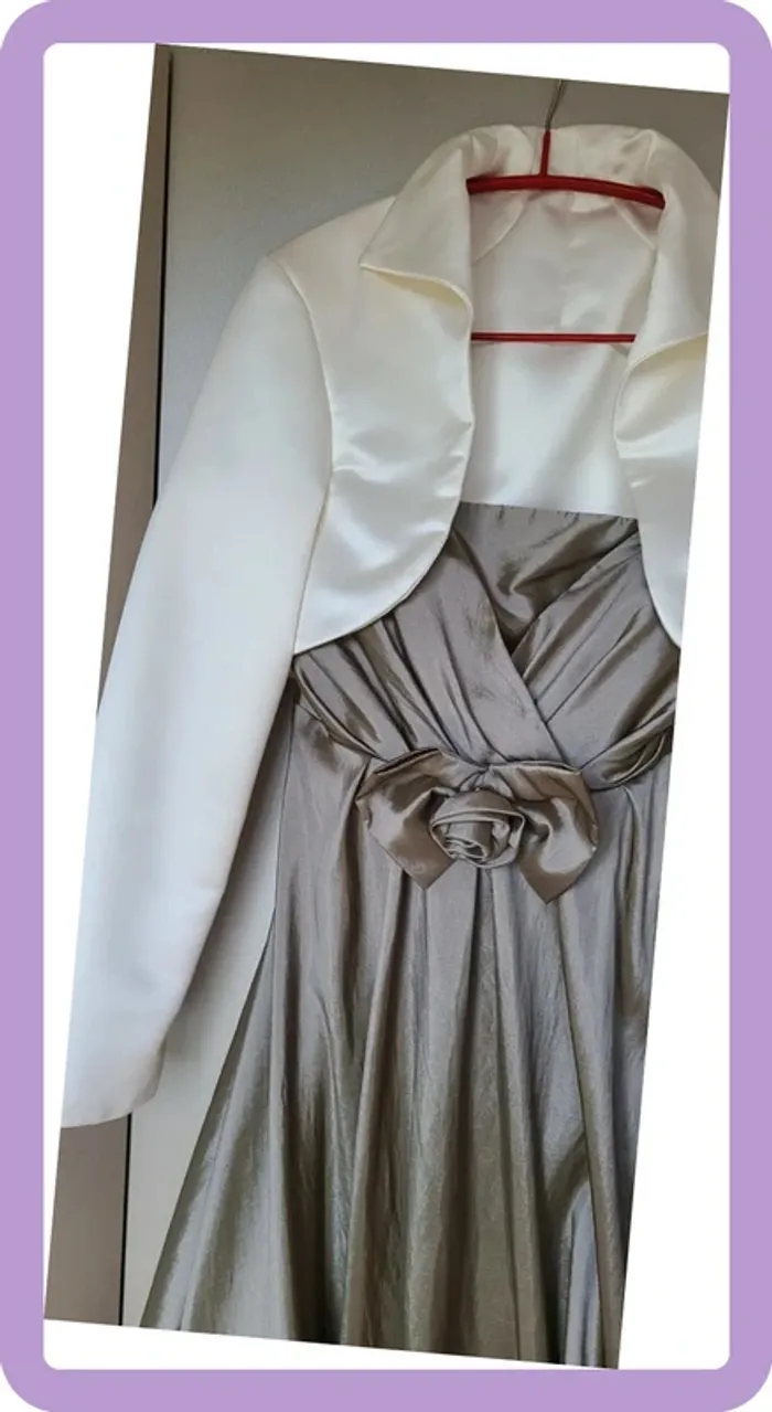 Robe de cocktail dos nu, bustier avec Boléro - photo numéro 6