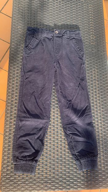 Pantalon velour bleu 10 ans