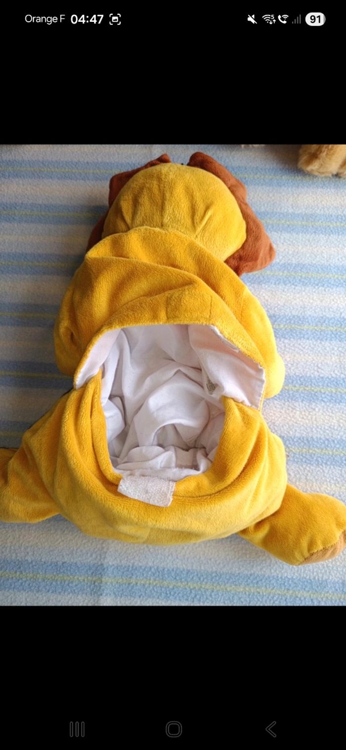 Peluche Lion pour bouillotte ou rangement - photo numéro 3