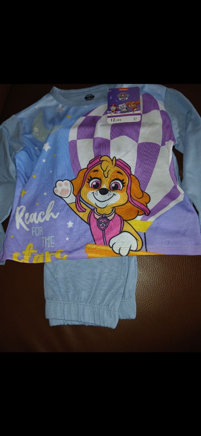 ensemble pyjamas fille Stella pat patrouille 2/3 ans