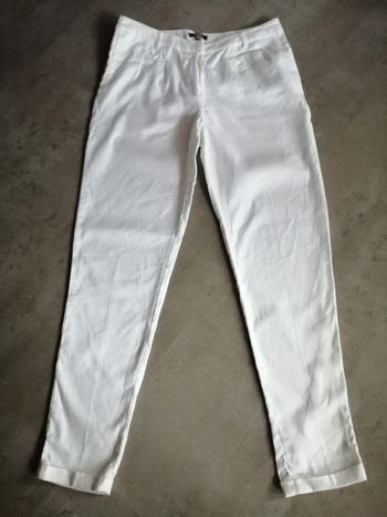 Pantalon blanc en toile Taille 36 Grain de Malice