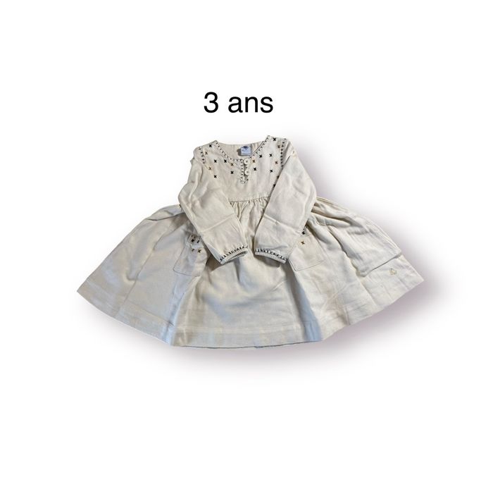 Petit Bateau Robe chaude crème Taille 3 ans