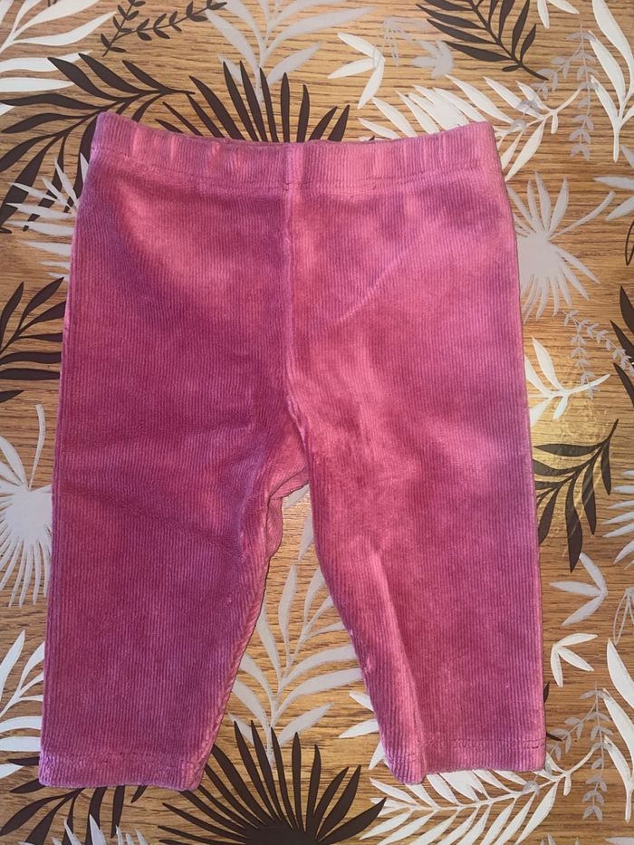 Ensemble 2 pièces pull + legging côtelé rose à motif chat bb 3 mois - photo numéro 7