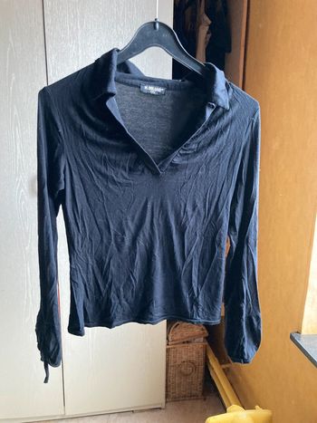 Superbe chemisier noir vintage années 90 taille M