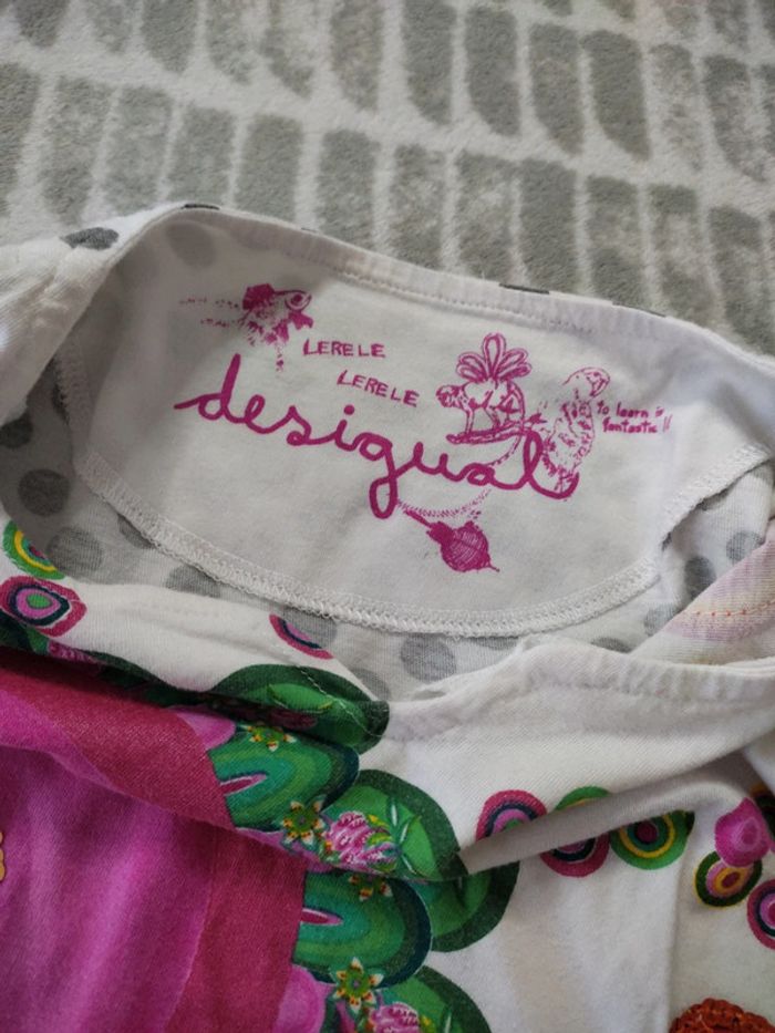 Tunique tee-shirt sans manches multicolore Desigual taille 8 ans - photo numéro 5