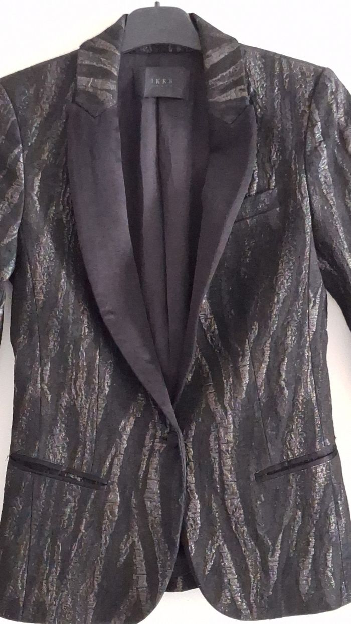 Blazer de fêtes à zébrures brillantes - photo numéro 2