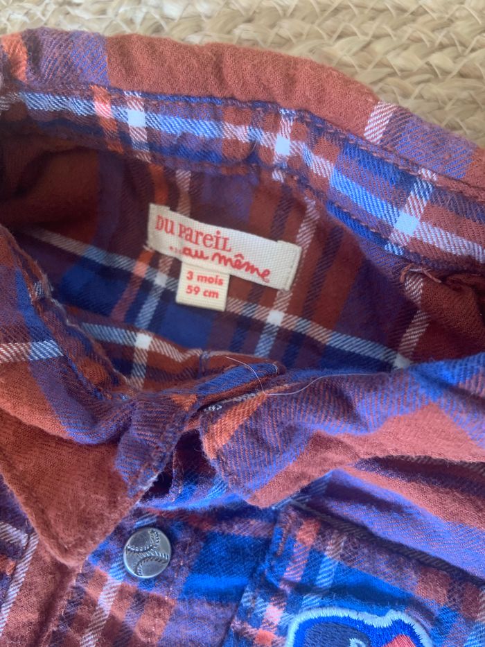 Lot de 4 chemises manches longues garcon taille 3 mois - photo numéro 3