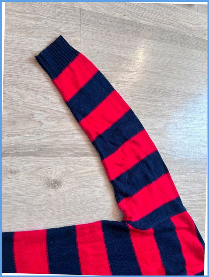 Pull torsadé Femme Chaps Rouge et Bleu marine Taille L - photo numéro 10