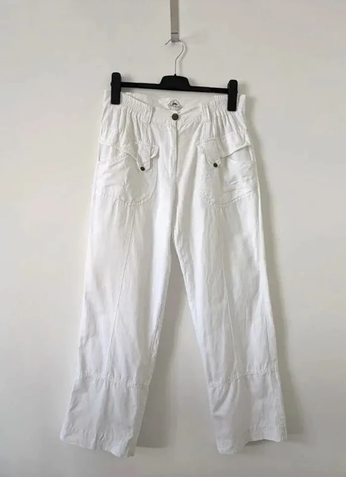 Pantalon d'été en coton - Blanc du Nil - taille 2