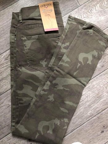 Jean skinny 36 kaki camouflage cache cache