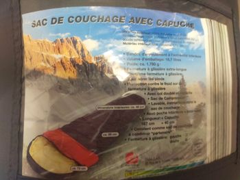 Sac de couchage avec capuche adulte