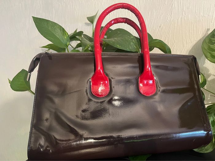 Très joli sac verni style rétro - photo numéro 3