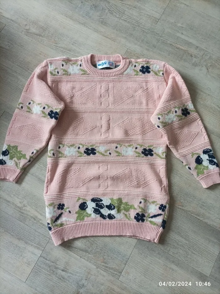 Pull mi-long vintage 38