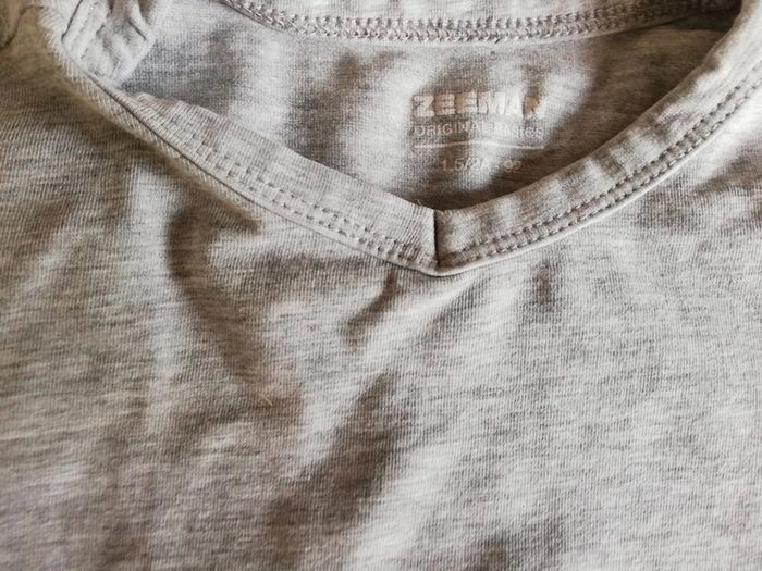 T shirt manches longues Unis gris 1,5 2 ans - photo numéro 3