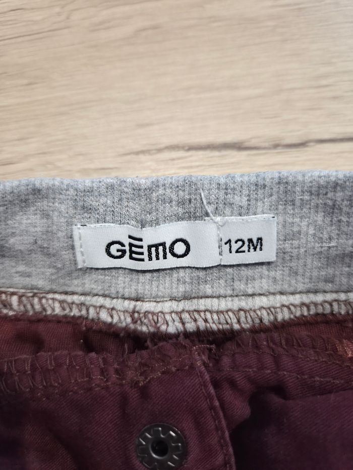 Pantalon rouge bordeaux, Gémo, 12 mois - photo numéro 3