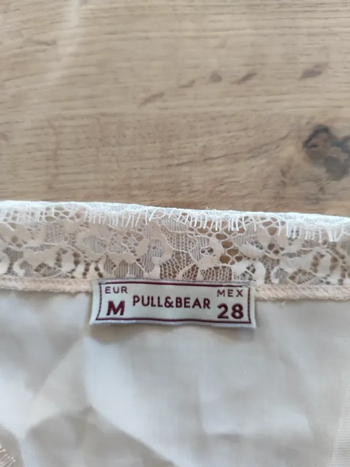 Débardeur Pull & Bear Crème Taille M, Dentelle ! Prix mini ! - photo numéro 5