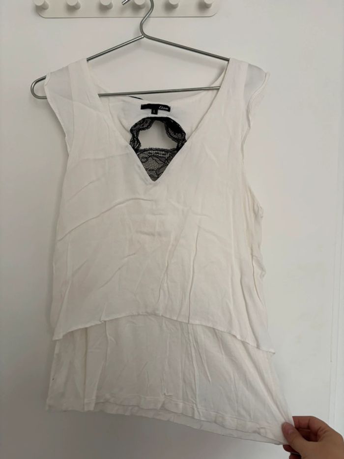 Haut dentelle noir L