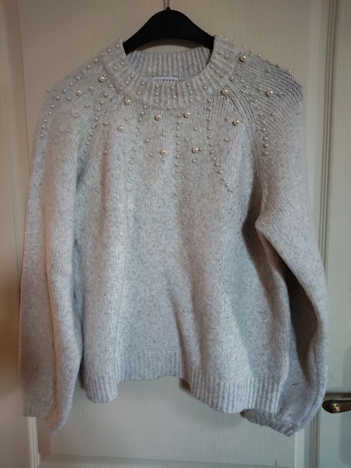 Pull femme gris clair