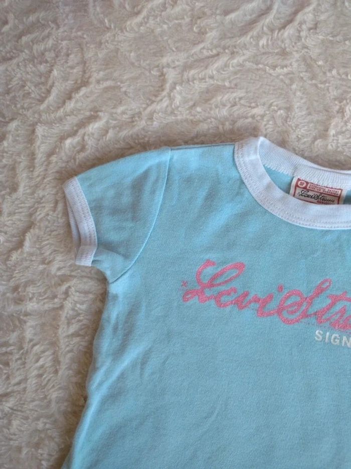 Lot de 2 tee shirt chemise manches courtes Fille 12 mois Levi Strauss signature 100% coton - photo numéro 11