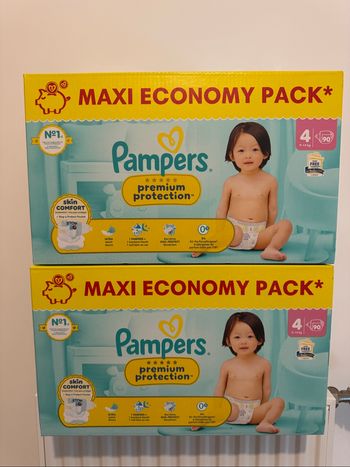 Les couches Pampers taille 4 en premuim protection