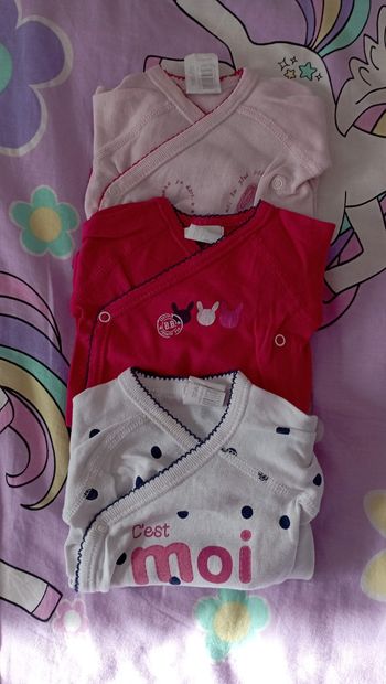 Lot de 3 bodies absorba fille 3mois 