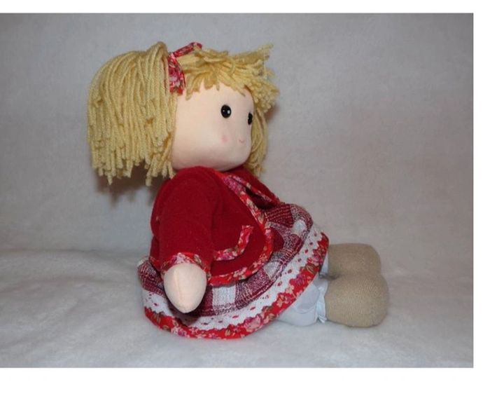 Boite à musique poupée blouson rouge - photo numéro 3