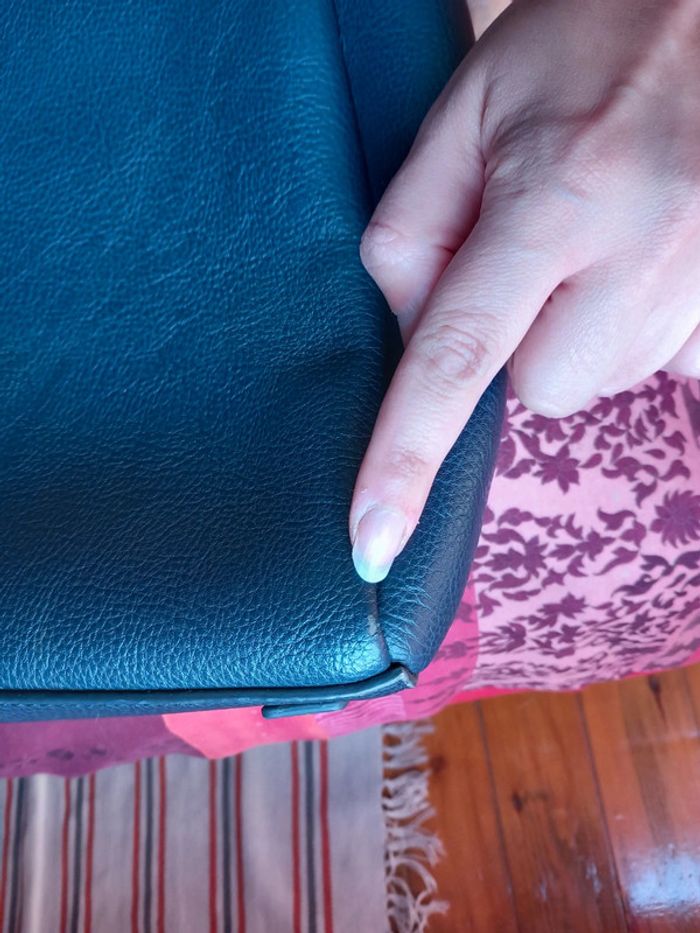 Sac main Tommy Hilfiger cuire bleu marine - photo numéro 13