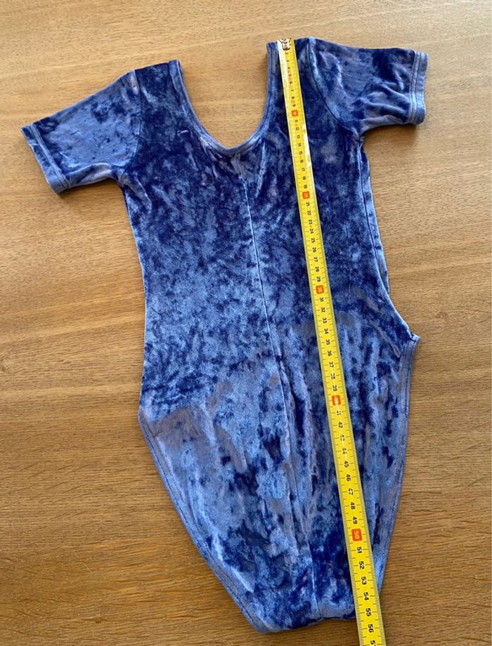 Justaucorps manches courtes en velours bleu taille 14 ans. - photo numéro 8