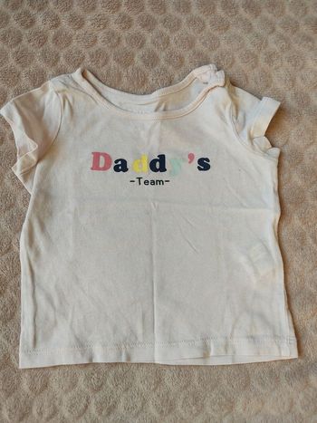 T-shirt"Daddy's team" - Taille 6 mois - Très bon état 
