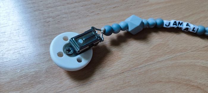 Attache tétine gris - photo numéro 2