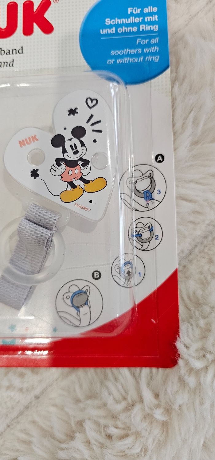 Attache sucette Nuk Mickey Disney Baby Neuf - photo numéro 2