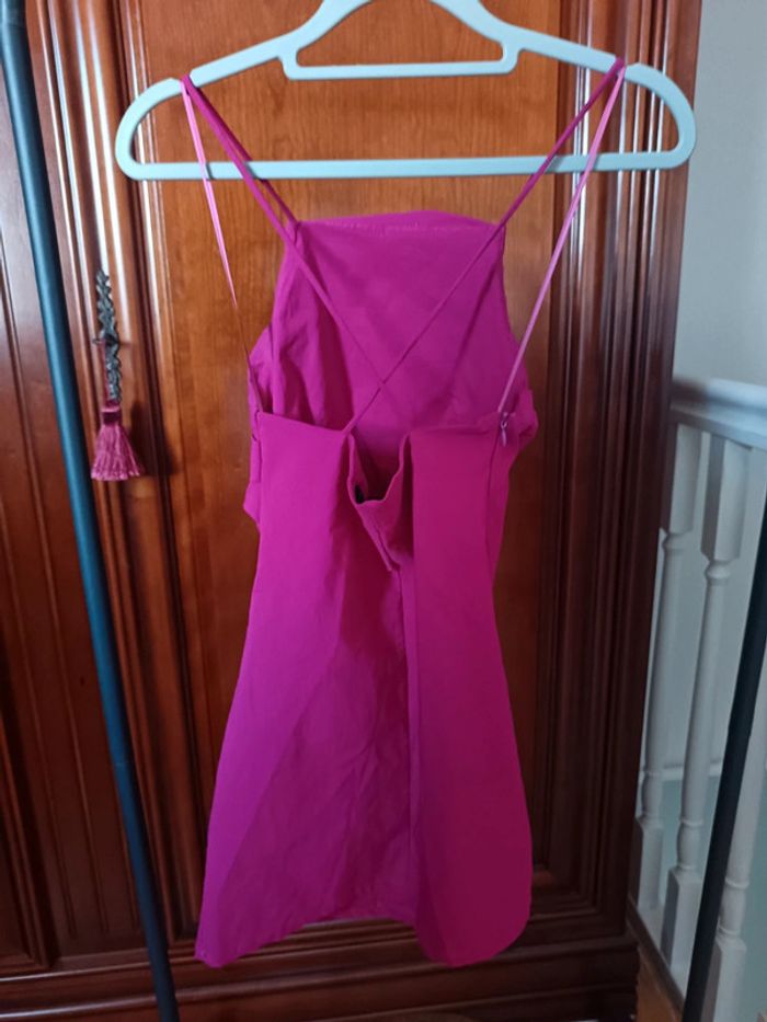 Robe rose froncée Pull and Bear XS - photo numéro 3
