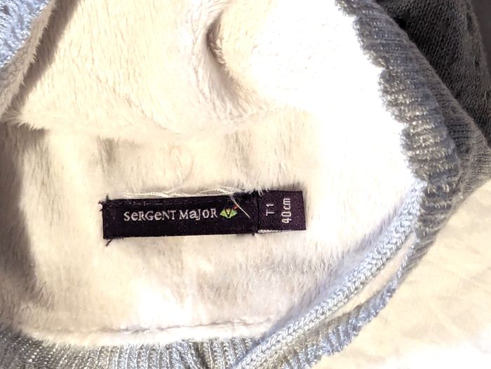 Bonnet Gris Minis Trous Flot Ruban Vert Attache Ficelles Vêtement Accessoire Petits Enfants Bébés - photo numéro 5